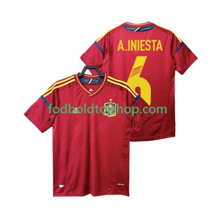 Spanien Andres Iniesta 6 2012 Retro Hjemme trøje S/S